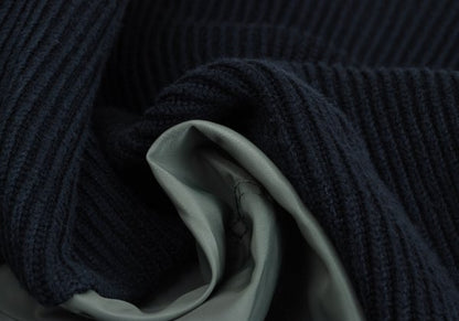 Sacai 24AW Nylon Twill Docking Pullover Sweater Green Size 1