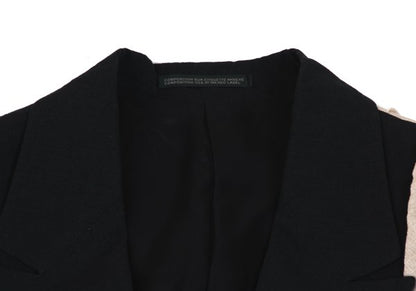 Yohji Yamamoto POUR HOMME 22SS Linen Ecru Black Jacket Size 2
