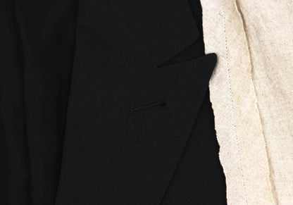 Yohji Yamamoto POUR HOMME 22SS Linen Ecru Black Jacket Size 2