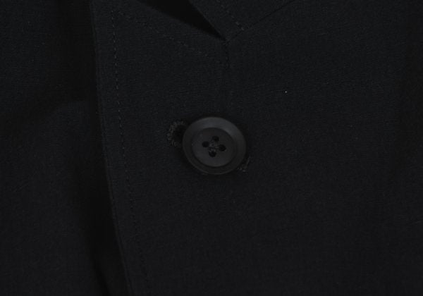 Yohji Yamamoto POUR HOMME 22SS Linen Ecru Black Jacket Size 2