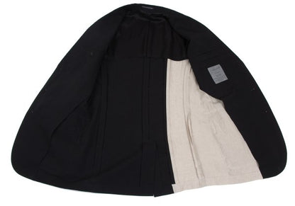 Yohji Yamamoto POUR HOMME 22SS Linen Ecru Black Jacket Size 2