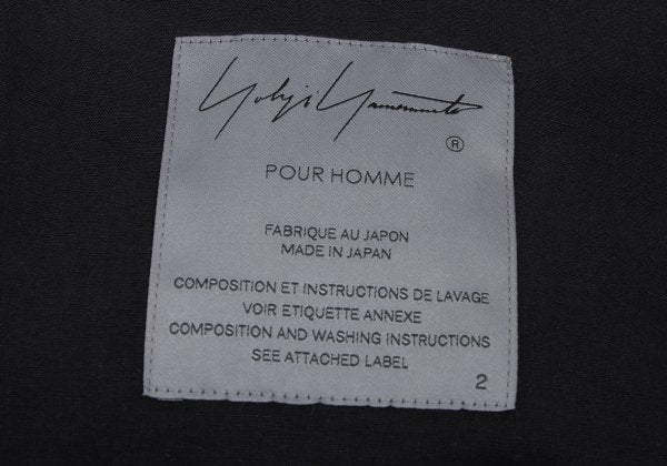 Yohji Yamamoto POUR HOMME 22SS Linen Ecru Black Jacket Size 2