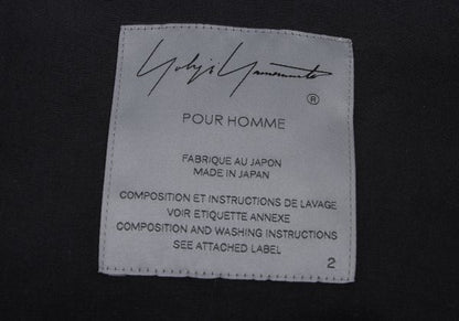 Yohji Yamamoto POUR HOMME 22SS Linen Ecru Black Jacket Size 2