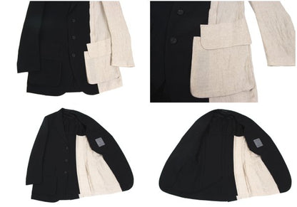 Yohji Yamamoto POUR HOMME 22SS Linen Blend Setup Ecru Size 2