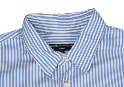 COMME des GARCONS HOMME Blue White Cotton Shirt Size S