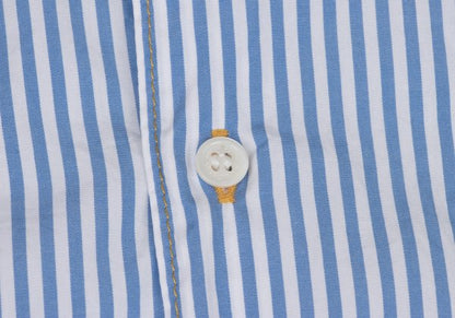 COMME des GARCONS HOMME Blue White Cotton Shirt Size S