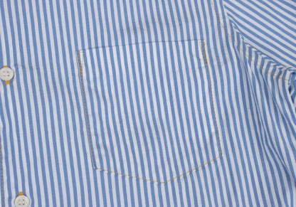 COMME des GARCONS HOMME Blue White Cotton Shirt Size S