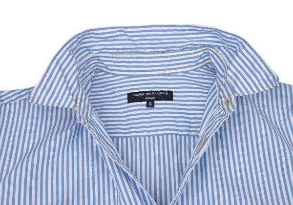 COMME des GARCONS HOMME Blue White Cotton Shirt Size S