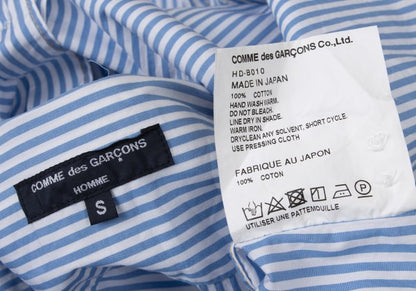 COMME des GARCONS HOMME Blue White Cotton Shirt Size S