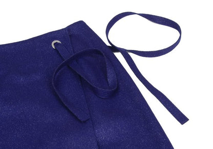 JOSEPH Wool Blend Glitter Wrap Skirt Blue Size 36