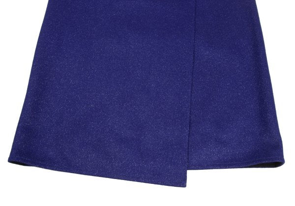 JOSEPH Wool Blend Glitter Wrap Skirt Blue Size 36