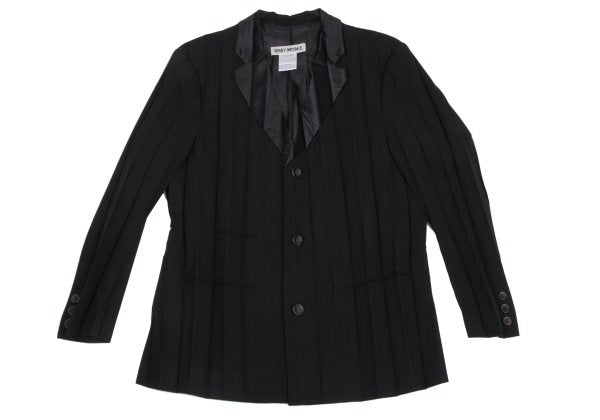 ISSEY MIYAKE 00SS Black Lapel Pleated Jacket Size S