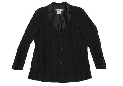 ISSEY MIYAKE 00SS Black Lapel Pleated Jacket Size S