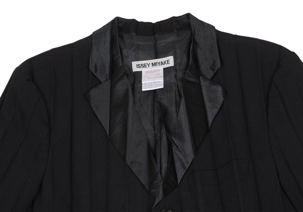 ISSEY MIYAKE 00SS Black Lapel Pleated Jacket Size S