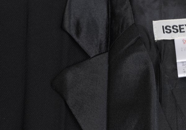 ISSEY MIYAKE 00SS Black Lapel Pleated Jacket Size S