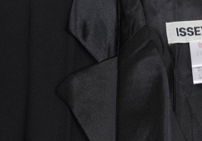 ISSEY MIYAKE 00SS Black Lapel Pleated Jacket Size S