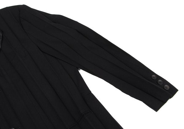 ISSEY MIYAKE 00SS Black Lapel Pleated Jacket Size S