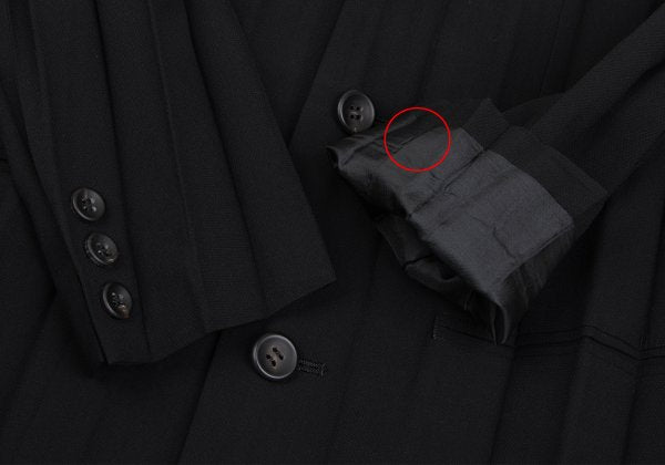 ISSEY MIYAKE 00SS Black Lapel Pleated Jacket Size S