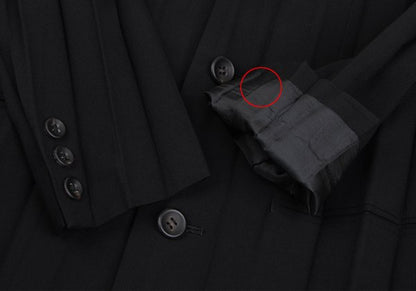 ISSEY MIYAKE 00SS Black Lapel Pleated Jacket Size S
