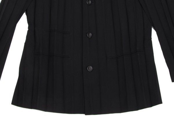 ISSEY MIYAKE 00SS Black Lapel Pleated Jacket Size S