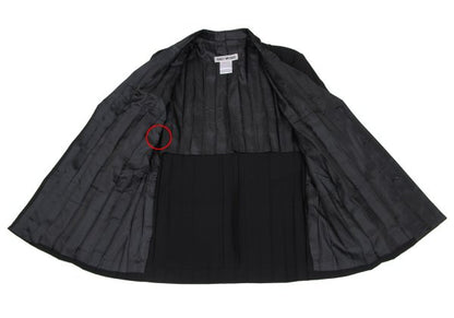 ISSEY MIYAKE 00SS Black Lapel Pleated Jacket Size S