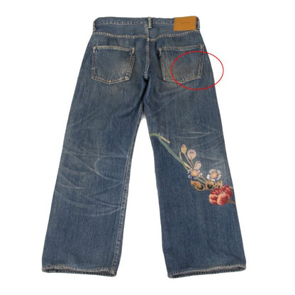 Yohji Yamamoto POUR HOMME 02AW Yuzen Jeans Indigo Size 34