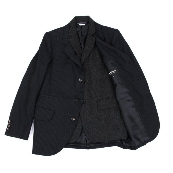 COMME des GARCONS HOMME DEUX Vest-Panel Vest Navy Size M