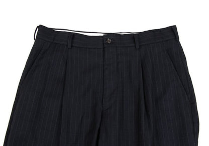 COMME des GARCONS HOMME DEUX Wool Emb. Pants Navy Size M