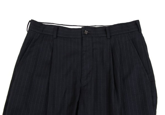 COMME des GARCONS HOMME DEUX Wool Emb. Pants Navy Size M