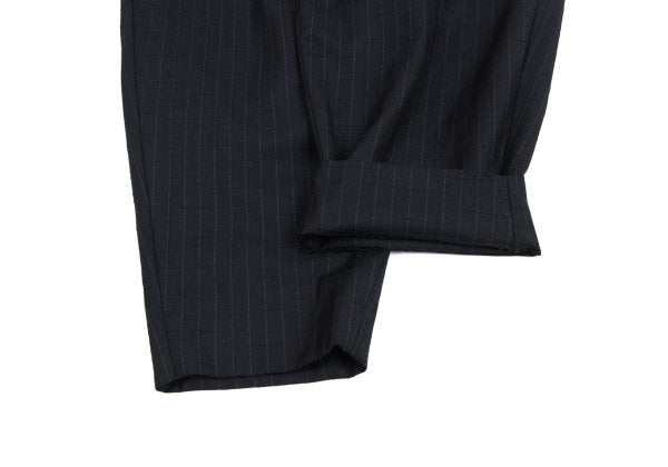 COMME des GARCONS HOMME DEUX Wool Emb. Pants Navy Size M