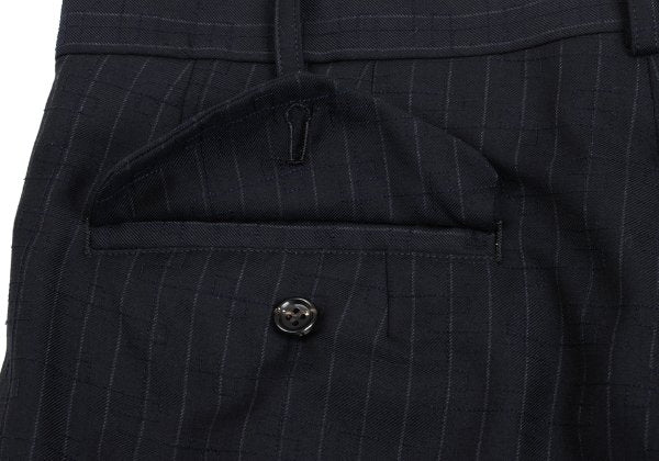 COMME des GARCONS HOMME DEUX Wool Emb. Pants Navy Size M