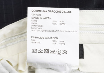 COMME des GARCONS HOMME DEUX Wool Emb. Pants Navy Size M