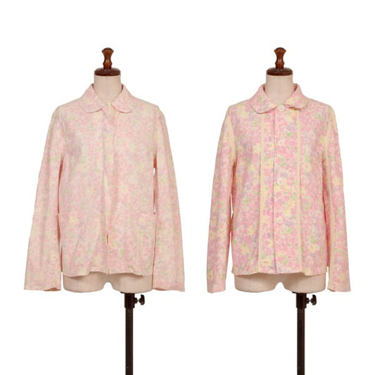 COMME des GARCONS Raw Edge Floral Jacket Pink Size S