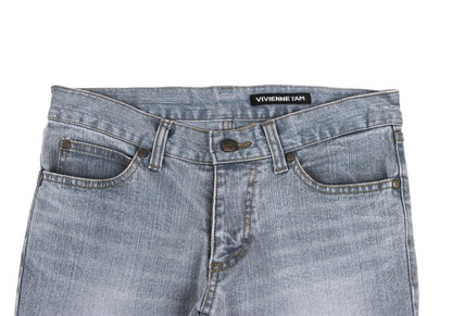 VIVIENNETAM Dragon Embroidery Indigo Blue Jeans