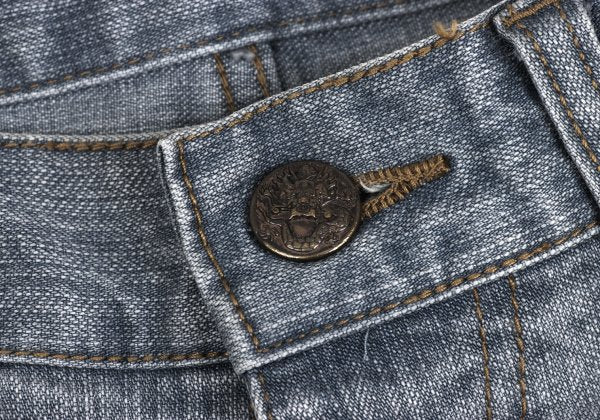 VIVIENNETAM Dragon Embroidery Indigo Blue Jeans