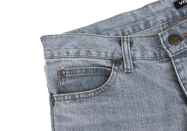 VIVIENNETAM Dragon Embroidery Indigo Blue Jeans