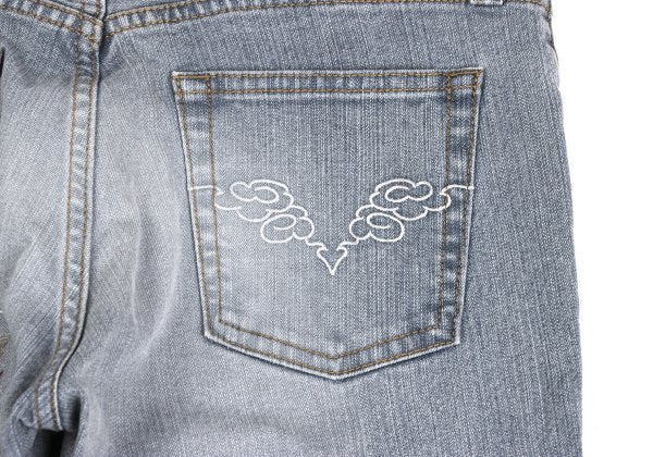 VIVIENNETAM Dragon Embroidery Indigo Blue Jeans
