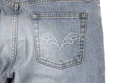 VIVIENNETAM Dragon Embroidery Indigo Blue Jeans