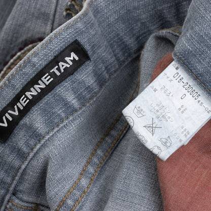 VIVIENNETAM Dragon Embroidery Indigo Blue Jeans