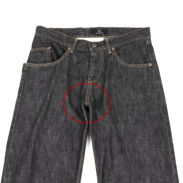 Y's Asymmetrical Pocket Design Denim Jeans Black Size 1
