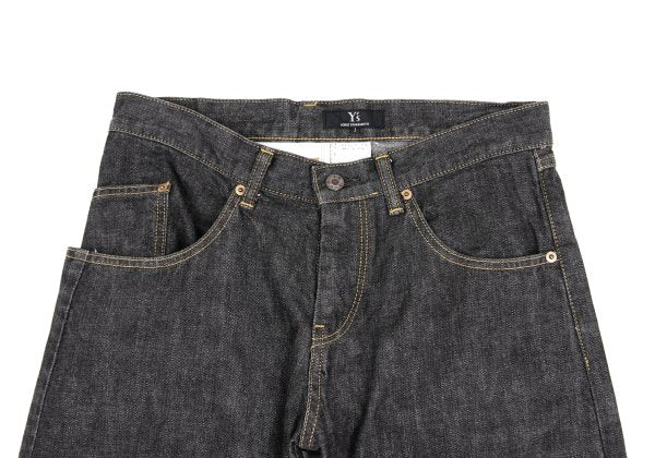 Y's Asymmetrical Pocket Design Denim Jeans Black Size 1