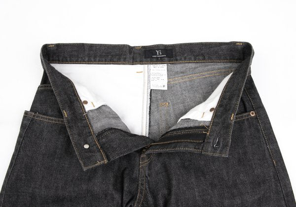 Y's Asymmetrical Pocket Design Denim Jeans Black Size 1