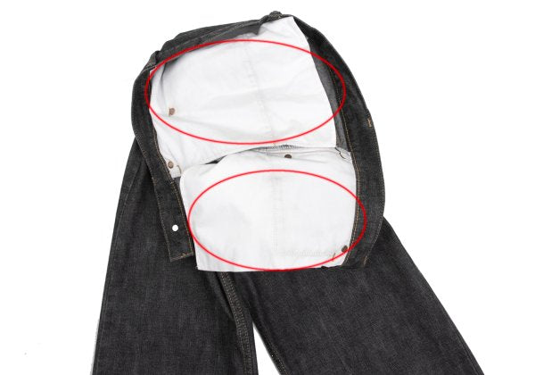 Y's Asymmetrical Pocket Design Denim Jeans Black Size 1