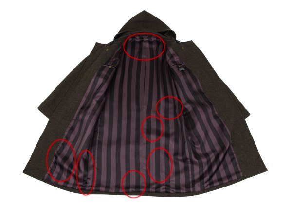 Jean Paul GAULTIER HOMME Wool Duffle Coat Brown Size M