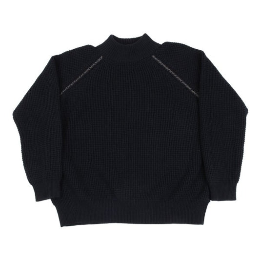 Y's for men Wool Acrylic Waffle High Sweater Navy Size 3