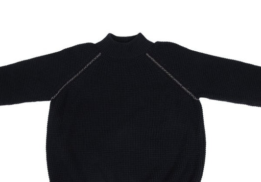 Y's for men Wool Acrylic Waffle High Sweater Navy Size 3