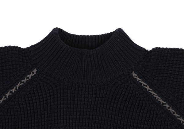 Y's for men Wool Acrylic Waffle High Sweater Navy Size 3