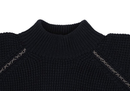 Y's for men Wool Acrylic Waffle High Sweater Navy Size 3