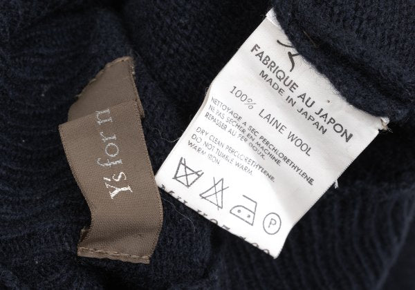 Y's for men Wool Turtleneck Sweater Navy Size L