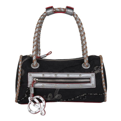 LOEWE Charm Zip Braided Handle Bag Black